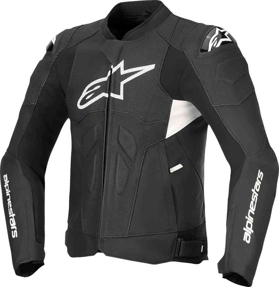 ALPINESTARS DUSK AIRFLOW LEATHER BLACK/WHITE JACKET