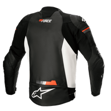 ALPINESTARS GP FORCE LEATHER AIRFLO JACKET - BLACK/WHITE/RED FLURO