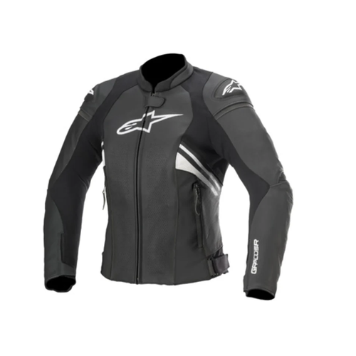 ALPINESTARS STELLA GP PLUS R V3 AIRFLOW MOTORCYCLE JACKET - BLACK/WHITE