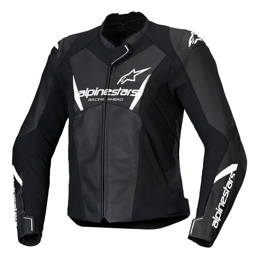 ALPINESTARS STELLA FASTER V3 LEATHER BLACK/WHITE WOMENS JACKET