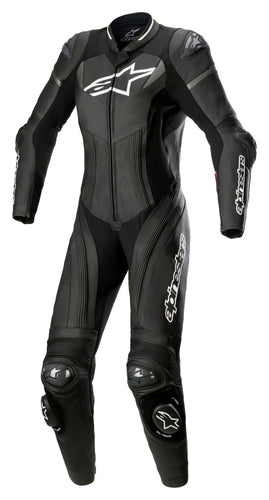 ALPINESTARS WOMENS GP PLUS ONE PIECE SUIT - BLACK WHITE METALLIC GRAY