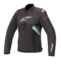 ALPINESTARS STELLA T-GP PLUS R V3 AIR MOTORCYCLE JACKET - BLACK/WHITE/TEAL