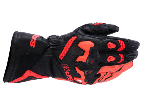 ALPINESTARS SP-9 BLACK/FLURO RED GLOVES
