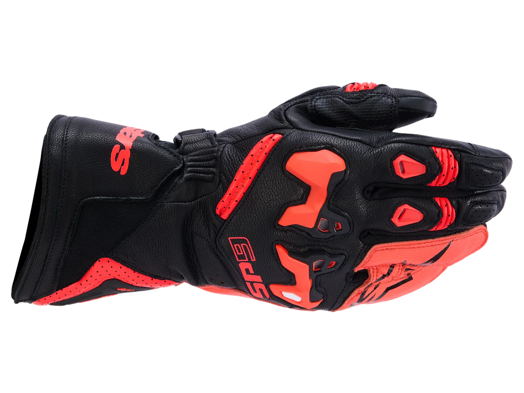 ALPINESTARS SP-9 BLACK/FLURO RED GLOVES