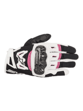 ALPINESTARS STELLA SMX-2 AIR CARBON V2 MOTORCYCLE GLOVES - BLACK/WHITE/FUCHSIA