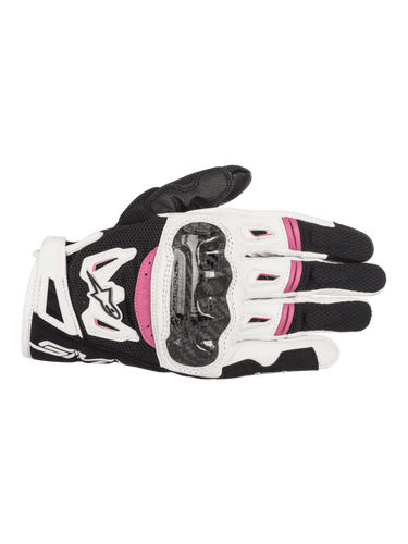 ALPINESTARS STELLA SMX-2 AIR CARBON V2 MOTORCYCLE GLOVES - BLACK/WHITE/FUCHSIA