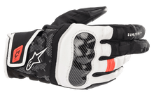 ALPINESTARS SMX Z DRYSTAR MOTORCYCLE GLOVES - BLACK/WHITE/RED FLURO