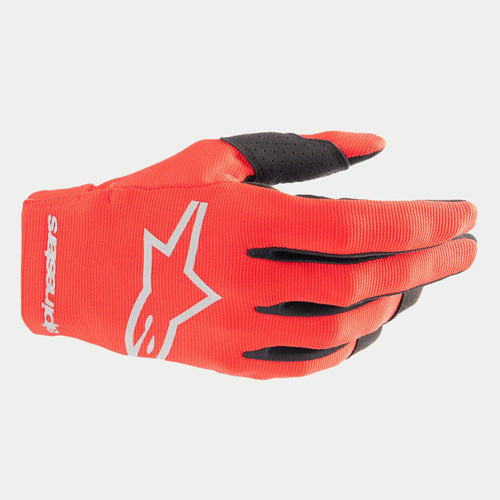 ALPINESTARS 2024 YOUTH RADAR GLOVES - MARS RED SILVER