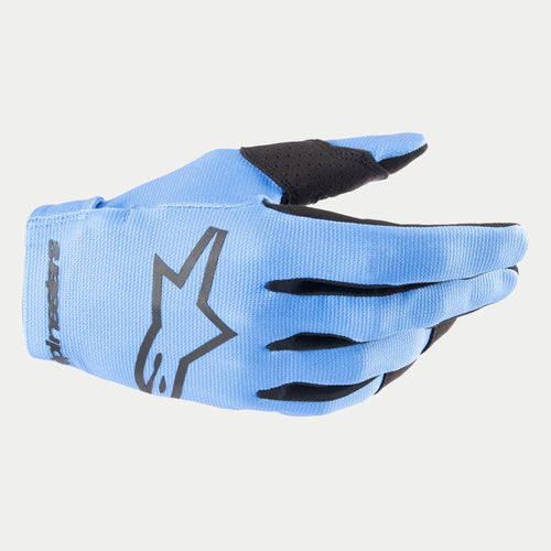 ALPINESTARS 2024 YOUTH RADAR GLOVES - LIGHT BLUE BLACK