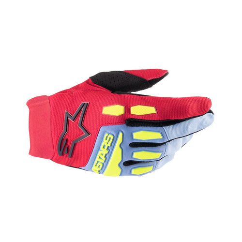 ALPINESTARS 2022-2025 YOUTH FULL BORE GLOVES - LIGHTBLUE RED BERRY BLACK