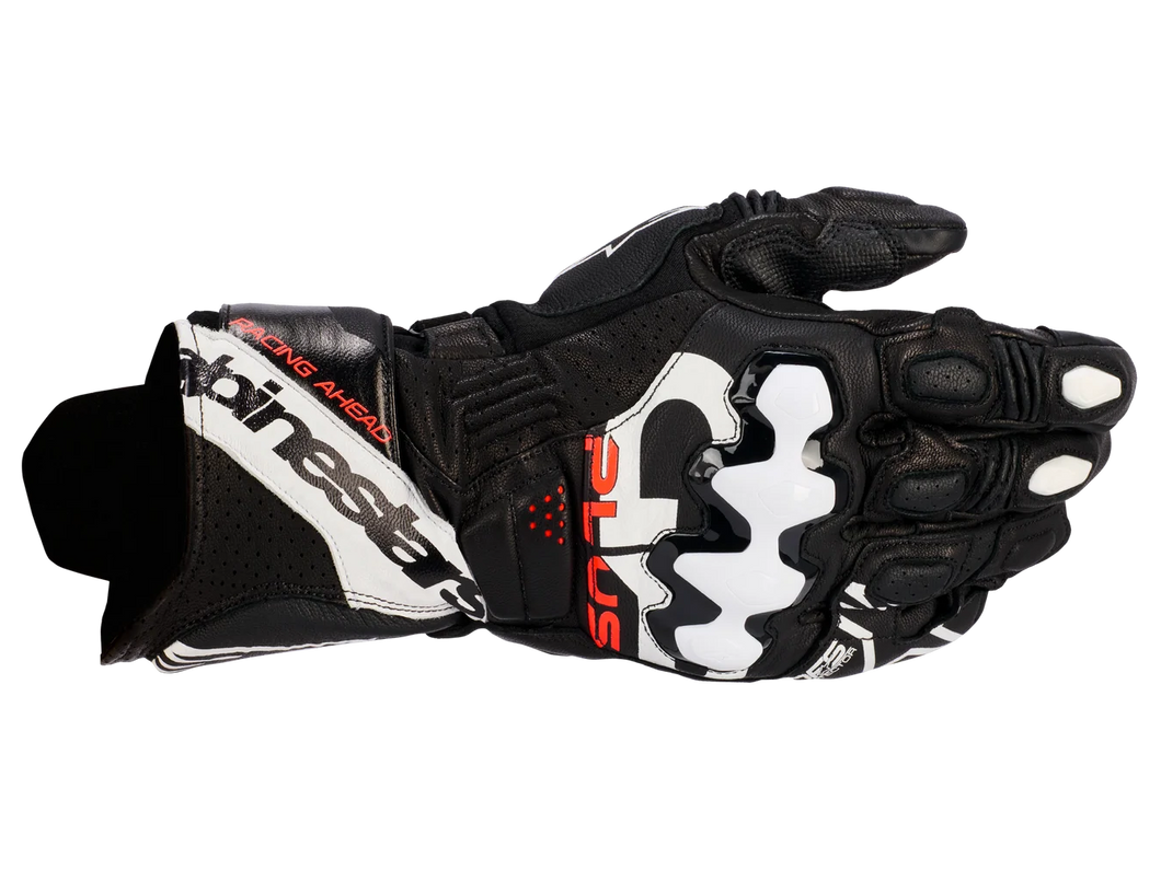 ALPINESTARS GP PLUS R V3 LEATHER BLACK/WHITE GLOVES