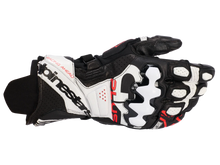 ALPINESTARS GP PLUS R V3 LEATHER BLACK/WHITE/FLURO RED GLOVES