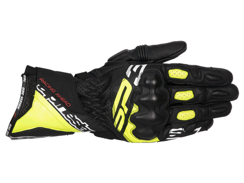 ALPINESTARS SP-3 BLACK/FLURO YELLOW/WHITE GLOVES