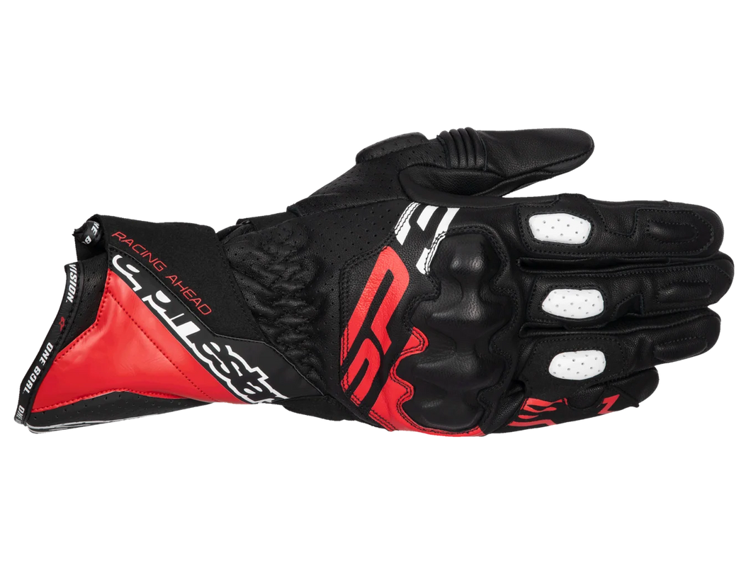 ALPINESTARS SP-3 BLACK/BRIGHT RED/WHITE GLOVES