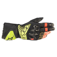 ALPINESTARS GP TECH V2 GLOVES - BLACK/FLURO YELLOW/FLURO RED