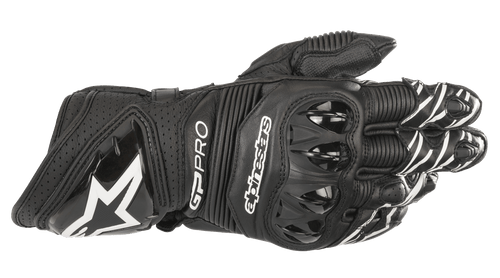 ALPINESTARS GP PRO R3 LEATHER MOTORCYCLE GLOVES -BLACK