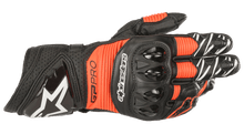 ALPINESTARS GP PRO R3 LEATHER MOTORCYCLE GLOVES -BLACK/FLURO RED