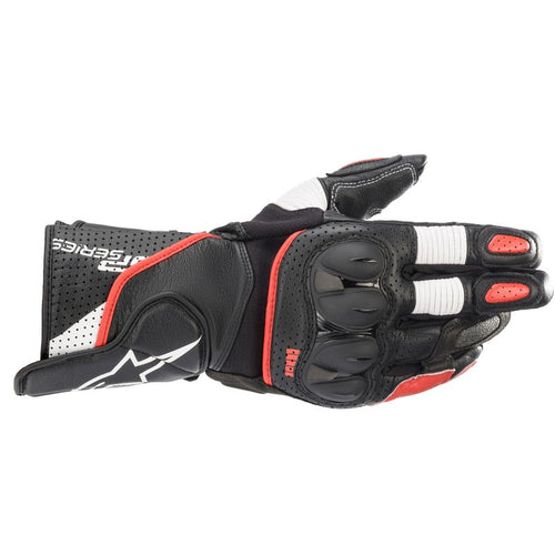 ALPINESTARS SP-2 V3 LEATHER BLACK/WHITE/RED GLOVES
