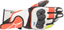 ALPINESTARS SP2 V3 MOTORCYCLE GLOVES - WHITE/BLACK/YELLOW/RED