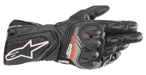 ALPINESTARS SP8 V3 LEATHER MOTORCYCLE GLOVES - BLACK