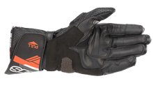 ALPINESTARS SP8 V3 LEATHER MOTORCYCLE GLOVES - BLACK/RED FLURO