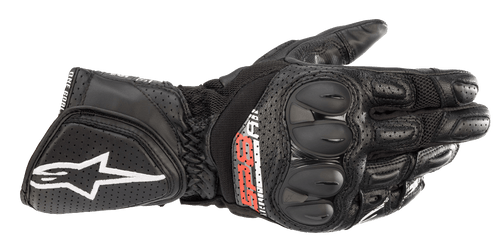 ALPINESTARS SP8 V3 AIR LEATHER MOTORCYCLE GLOVES - BLACK