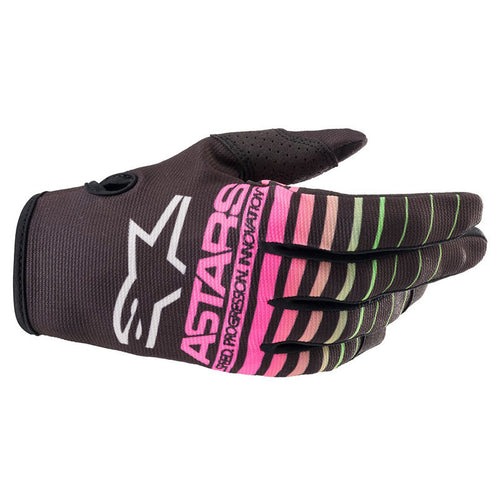 ALPINESTARS 2022 RADAR GLOVES - BLACK GREEN/FLURO PINK