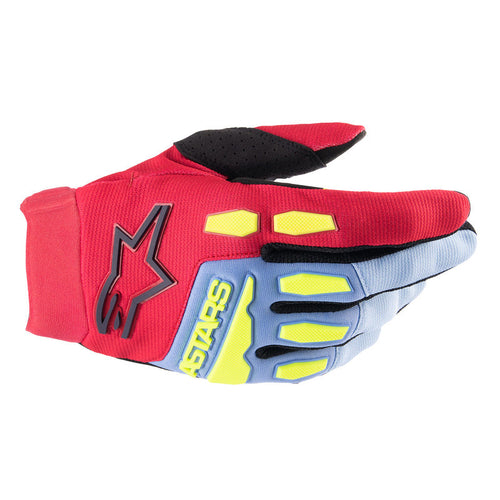 ALPINESTARS 2022 -2024 FULL BORE GLOVES - LIGHTBLUE RED BERRY BLACK