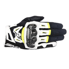 ALPINESTARS SMX-2 AIR CARBON V2 BLACK/WHITE/FLURO YELLOW GLOVES