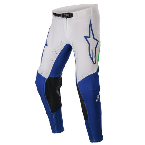 ALPINESTARS 2023 SUPERTECH RISEN PANTS - BLUE RAY WHITE GREENFLURO