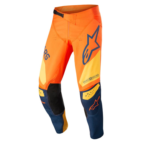 ALPINESTARS 2022 TECHSTAR FACTORY PANTS - ORANGE/BLUE YELLOW