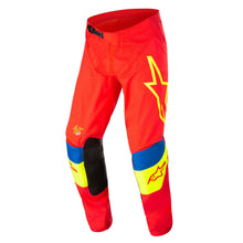 ALPINESTARS 2022 TECHSTAR QUADRO PANTS - RED/YELLOW/FLURO BLUE