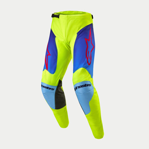 ALPINESTARS 2024 RACER HOEN PANTS - FLURO YELLOW BLUE NIGHT NAVY