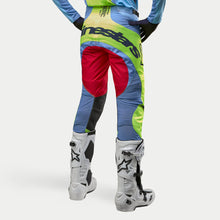 ALPINESTARS 2024 TECHSTAR OCURI PANTS - LIGHT BLUE FLURO YELLOW RED BERRY