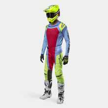 ALPINESTARS 2024 TECHSTAR OCURI PANTS - LIGHT BLUE FLURO YELLOW RED BERRY