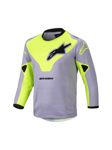 ALPINESTARS 2025 KIDS RACER VEIL JERSEY - GRAY FLURO YELLOW