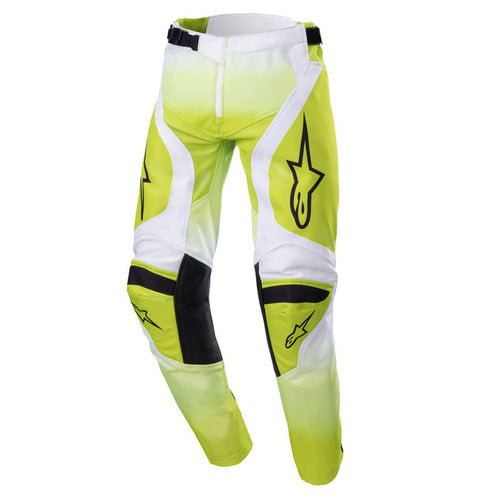 ALPINESTARS 2023 YOUTH RACER PUSH PANTS - YELLOW FLURO WHITE