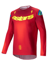 ALPINESTARS 2025 SUPERTECH MAKER JERSEY - BRIGHT RED FLURO YELLOW