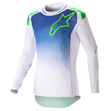 ALPINESTARS 2023 SUPERTECH RISEN JERSEY - BLUE RAY WHITE GREENFLURO