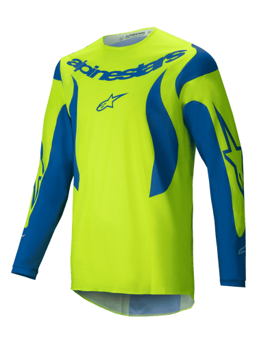 ALPINESTARS 2025 FLUID HAUL JERSEY - FLURO YELLOW BLUE