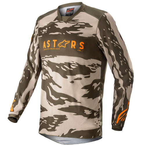 ALPINESTARS 2022 RACER TACTICAL JERSEY - MILITARY SAND/CAMO/TANGERINE