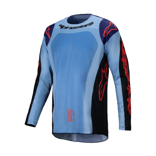 ALPINESTARS 2025 RACER OCURI JERSEY - BLUE BLACK FLURO ORANGE