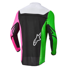 ALPINESTARS 2022 RACER COMPASS JERSEY - BLACK GREEN/FLURO PINK