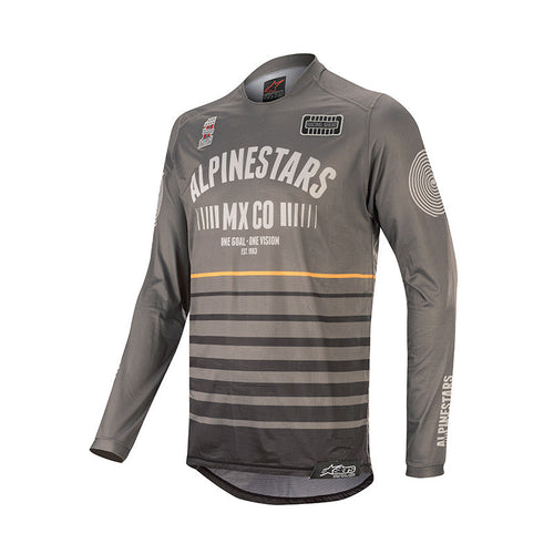 ALPINESTARS 2020 RACER TECH FLAGSHIP MOTOCROSS JERSEY - BLACK/DARK/GREY/ORANGE