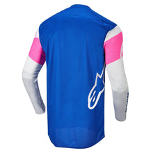 ALPINESTARS 2022 FLUID TRIPLE JERSEY - BLUE/WHITE/FLURO PINK