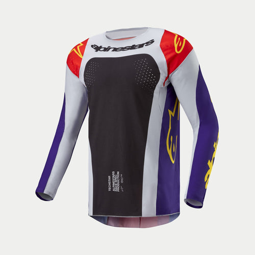 ALPINESTARS 2024 TECHSTAR OCURI JERSEY - HOT ORANGE PURPLE BLACK