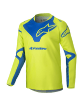 ALPINESTARS 2025 YOUTH RACER VEIL JERSEY - FLURO-YELLOW/BLUE