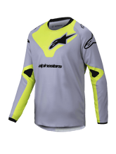 ALPINESTARS 2025 YOUTH RACER VEIL JERSEY - GRAY FLURO-YELLOW