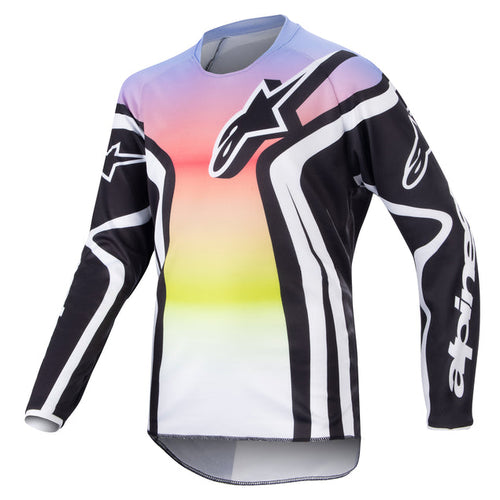 ALPINESTARS 2023 YOUTH RACER SEMI JERSEY - BLACK MULTI COLOR