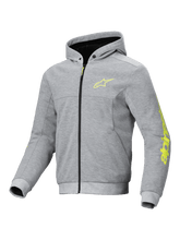 ALPINESTARS CHROME V2 SPORT GREY HEATHER/FLURO YELLOW HOODIE JACKET